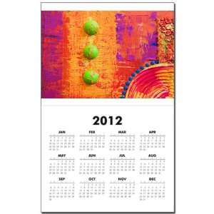 Calendar Print w Current Year Abstract Peace Symbol