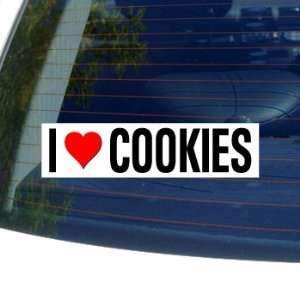  I Love Heart COOKIES   Window Bumper Sticker Automotive