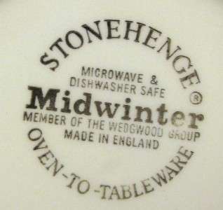 Midwinter Stonehenge WHITE Bread & Butter Plate 7 diameter Excellent 