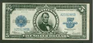 1923 $5 Lincoln Porthole Silver Certificate VERY FINE **  
