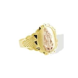 14k Yellow Rose Gold Blessed Virgin Mary Fashion Ring 