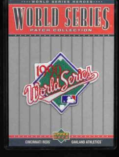 2002 Upper Deck World Series patch 1990 Reds vs As Athletics  