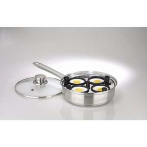    Commercial Stainless Steel 4 Cup Egg Poacher