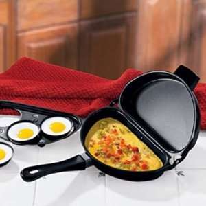 Nonstick Omelet Pan With Egg Poacher 