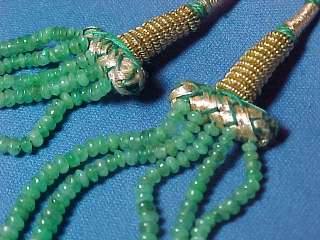 280 CARAT 5 STRAND COLOMBIAN EMERALD BEAD NECKLACE C280  