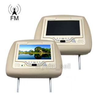 TVIEW 7 Headrest Car Monitor w/DVD Player Combo BEIGE  