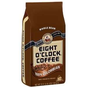 Eight OClock Coffee Coffee 100% Colombian Whole Bean   6 Pack  