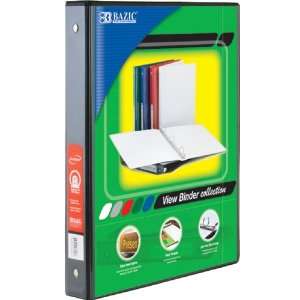  Bazic PVC 3 Ring View Binder with 2 Pockets, 0.5 Inch 