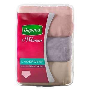 Depend for Women Underwear in Colors, Large, Moderate Absorbency 6 ea 