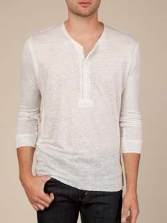 New Alternative Apparel Mens Long Sleeve Linen Jersey Henley Shirt 
