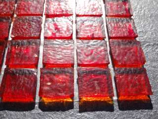 Iridescent Red 12x12 Rustic Glass Tile Mosaic Sheet (1x1 Tiles 