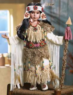 Native American Indian Young Girl Nadie Porcelain Doll  