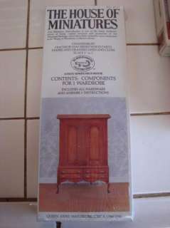 Dollhouse House of Miniatures Furniture Kit Queen Anne Wardrobe  