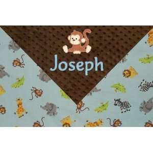  Personalized Animal Print Cuddle Blanket Baby
