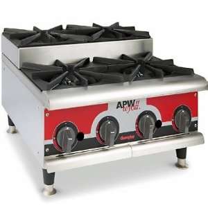  Four (4) Burner Step Up Gas Hot Plate   NG/LP Gas 