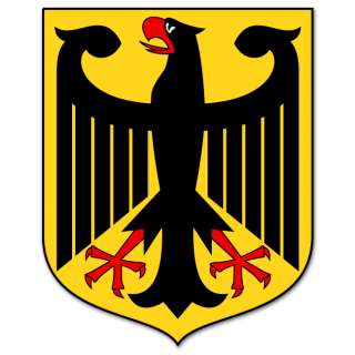 Germany German Coat of Arms bumper sticker 4 x 5  