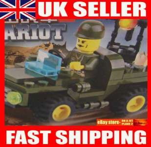 JEEP MILITARY ARMY MAN PILOT  6210 BUILDING BRICK SET 59pcs LEGO 