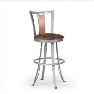  Zola 24 Barstool Metal Finish Charcoal, Fabric Couture 