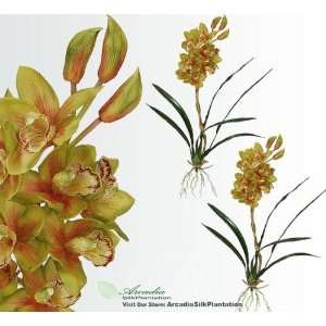   33 Cymbidium Orchid Bendable Artificial Silk Flowers