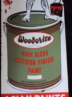 ASIAN PAINTS APCOLITE Old Porcelain Enamel Sign C1950S  