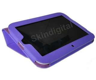 For Lenovo IdeaPad K1 Tablet Purple GENUINE LEATHER Case Cover 