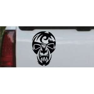 Tribal Skull Mask Skulls Car Window Wall Laptop Decal Sticker    Black 