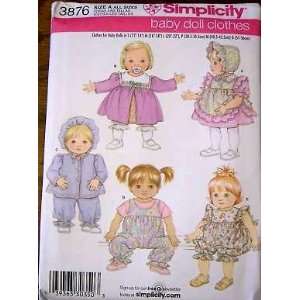   Sew Pattern WARDROBE / CLOTHES for BABY DOLLS 12 22 