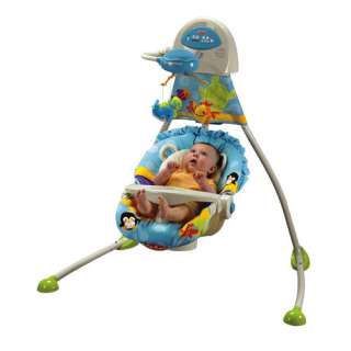 Baby swings side to side in a cradle like motion