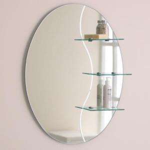 New Endon Glass Bathroom Mirror With Chrome Shelf KOLAT  