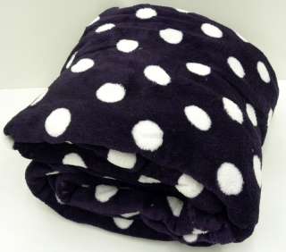   Polka Dots Purple White Dots Microfiber Blanket Throw King Size  
