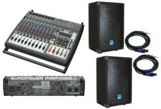 BEHRINGER PMP4000 PRO AUDIO DJ POWERED 1600W 16CH MIXER $290 SPEAKERS 