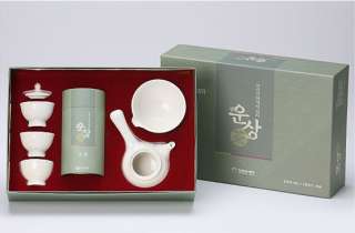 Korean Organic Loose Leaf Green Tea Ceramic Pot Mug Set  