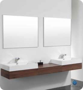 Fresca Ciron Modern Double Sink Bathroom Vanity w/ Three Pull out 