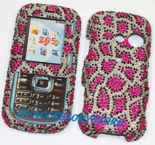 Verizon LG Cosmos VN250 Pink Leopard Cheetah Rhinestones Bling Phone 