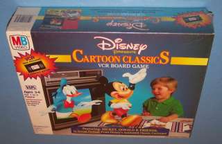 Disney Cartoon Classics VCR Board Game Sealed Mickey  
