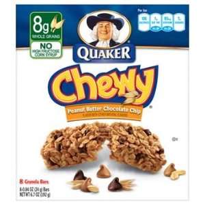 Quaker Chewy Peanut Butter Chocolate Chip Granola Bars 6.7 oz (Pack of 