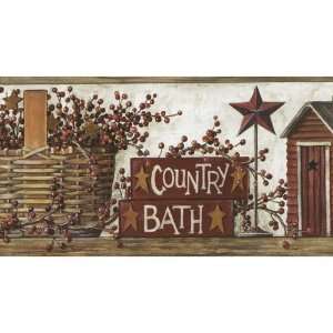  Country Bath Wallpaper Border