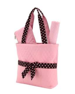 Personalized Monogrammed Pink Diaper Bag Tote Gym Beach Laptop  