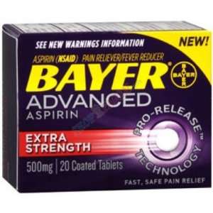  Bayer  Advanced Aspirin, Extra Strength, 20 tablets Health 