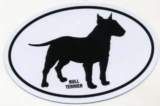 Bull Terrier Oval Car Magnet  