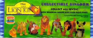   toy/figure   The LION KING   BK Burger King/Disney (1994) *Mint  