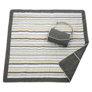 JJ Cole Essentials Blanket   Gray/ Green.Opens in a new window