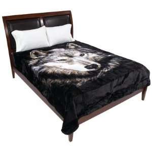  WOLF PRINT BLANKET (Bedding   Blankets)