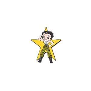  Betty Boop Lapel Pin Camo Betty With Star
