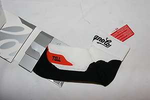 CAMPAGNOLO Berth Cycling Socks Mens White/Black/Orange Lrg 4007  