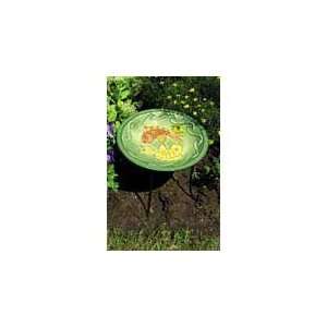   Ceramic Birdbaths Sturdy Wrought Iron Stake Patio, Lawn & Garden