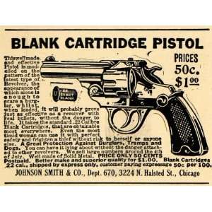  1921 Ad Johnson Smith Blank Cartridge Pistol Pricing 