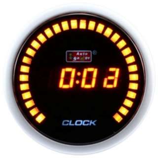   52mm Auto gauge meter  Digital car clock with 30 Amber led display