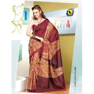  Indian Fancy Designer Art Silk Printed Saree /Sari 