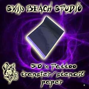 50 TATTOO TRANSFER / STENCIL / CARBON / THERMAL PAPER  